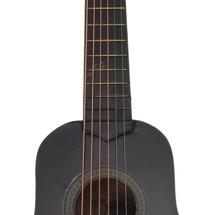 21 Inch Acoustic Guitars Small Guitar Wooden Classical Acoustic Guitar with 6 String for Beginners Black