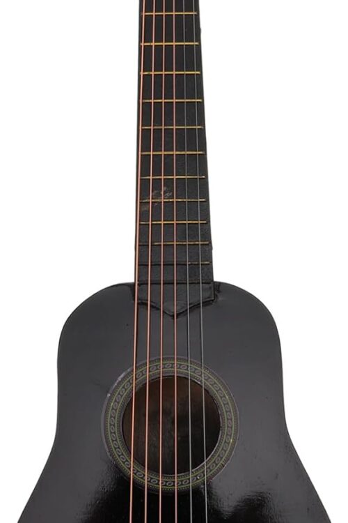 21 Inch Acoustic Guitars Small Guitar Wooden Classical Acoustic Guitar with 6 String for Beginners Black