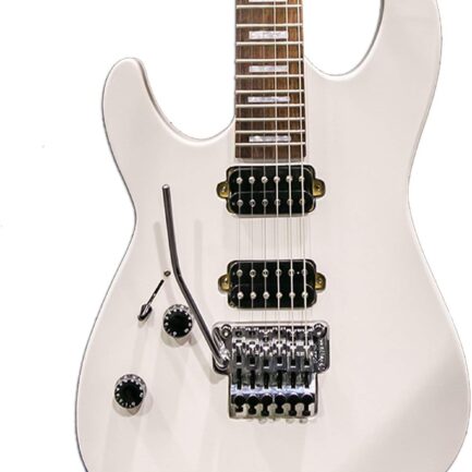 6 String   Electric Guitar with , Left Handed Satin White