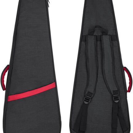 Electric Guitar Bag 11mm Thick Padded Electric Guitar Gig Bag, 39 Inch Electric Guitar Case Backpack with Neck Strap and Pocket, Black