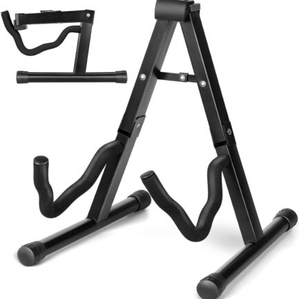 Guitar Stand Folding A frame Floor Universal Metal for Acoustic Classical Electric Bass Guitars Banjo Ukulele Portable