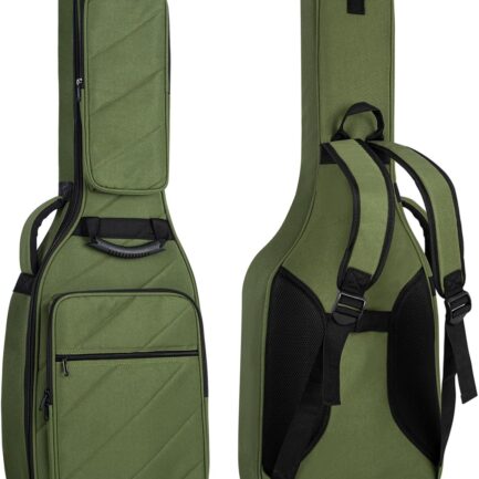 Guitar Bag Electric Case Reinforced 0.7 In Thick Sponge Soft Padded Guitar Case with 3 Pockets Electric Guitar Gig Bag, Neck Cradle,Back Hanger Loop for 39 Electric Guitars