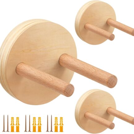 3 Pack Wall Mounts for Mini Guitars & Ukuleles Wooden Hooks Hanger Stand Holder for Kid Guitar and Ukulele