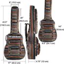 43 Inch Acoustic Guitar Gig Bag with Backpack Strap and 5 Pockets, Bohemian Vintage Guitar Storage Case Bag