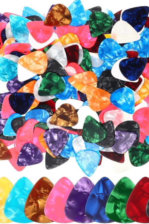 600 Pcs Guitar Picks Bulk Celluloid Picks Plectrums for Electric Acoustic Guitar Thin Medium Heavy Plectrums(10 Colors,0.46, 0.71, 0.96 mm)
